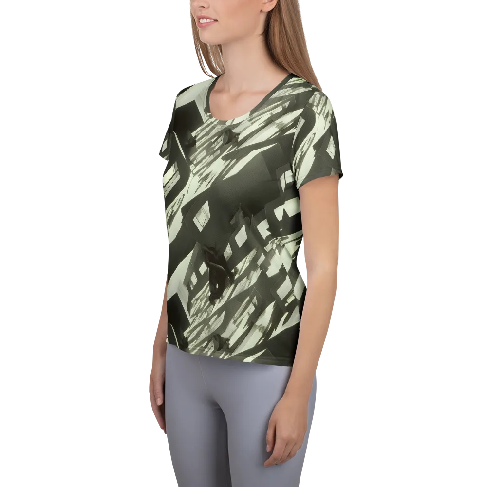 Shadow Stratum on Women's Athletic T-Shirt — Left