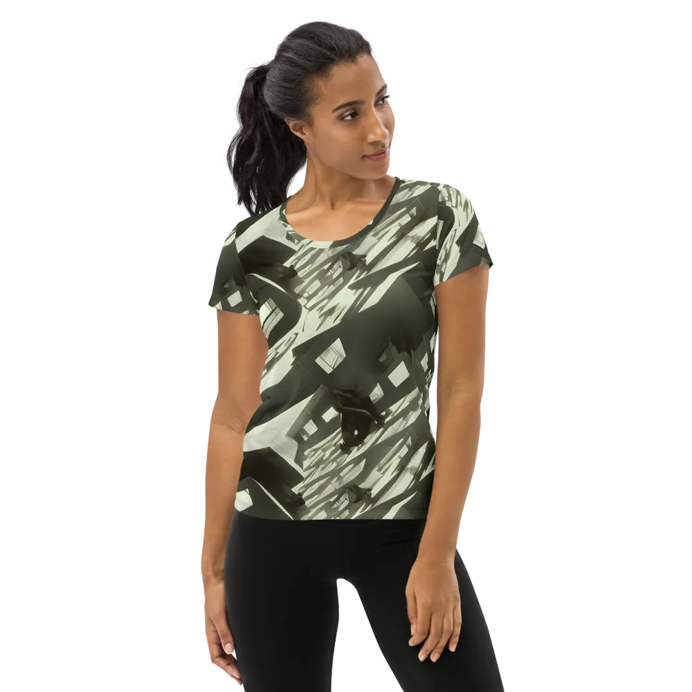 Shadow Stratum on Women's Athletic T-Shirt — Front