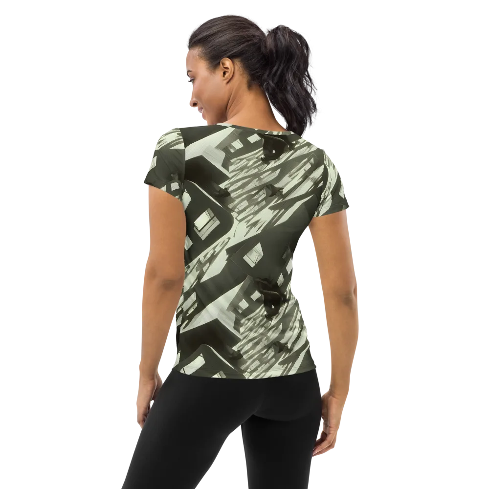 Shadow Stratum on Women's Athletic T-Shirt — Back