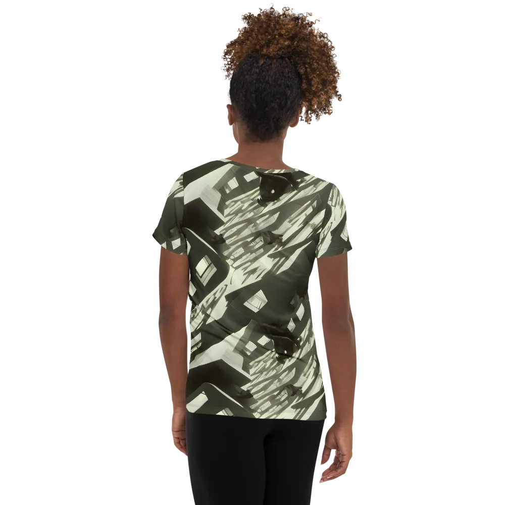 Shadow Stratum on Women's Athletic T-Shirt — Back