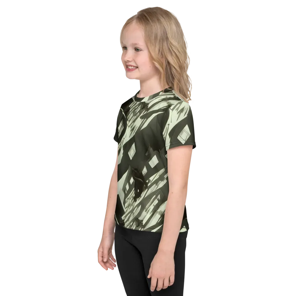 Shadow Stratum on Kids Crew Neck T-Shirt — Left