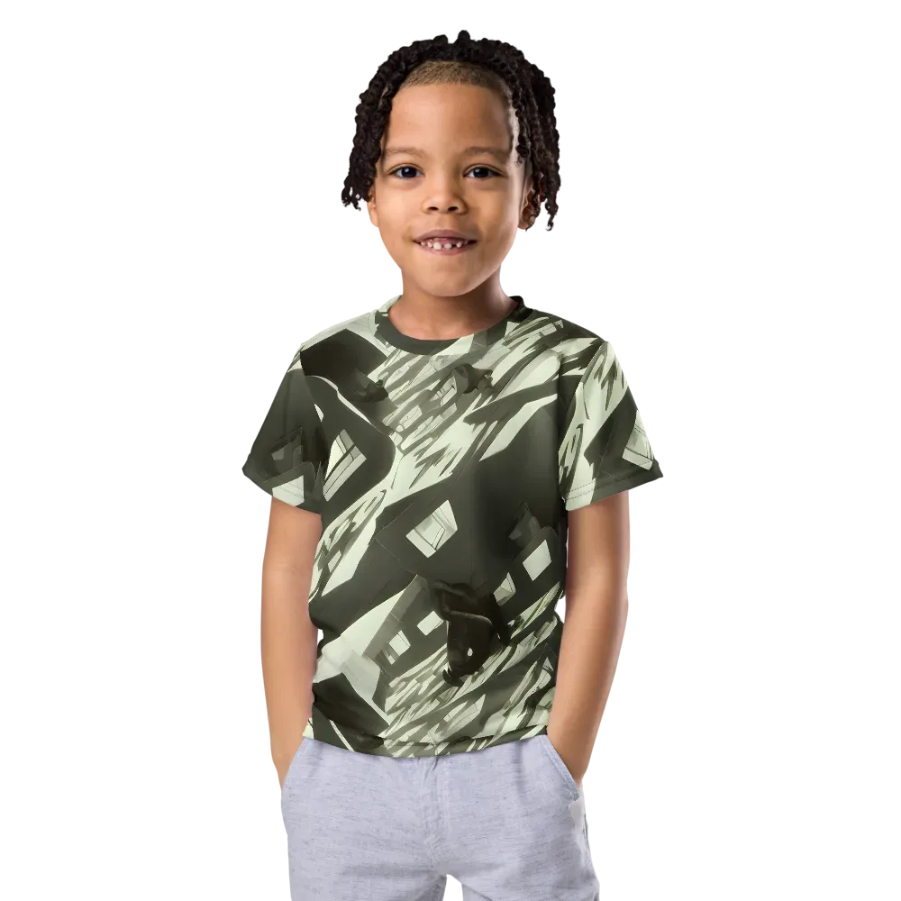 Shadow Stratum on Kids Crew Neck T-Shirt — Front
