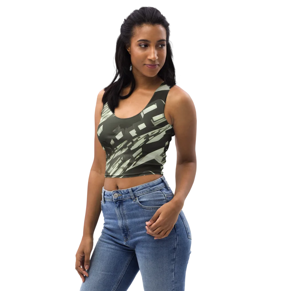 Shadow Stratum on Crop Top — Left Front