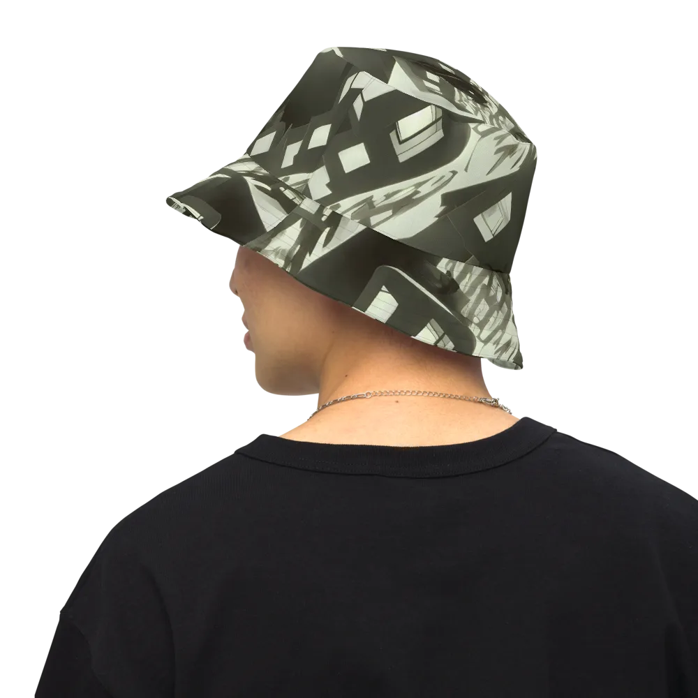 Shadow Stratum on Reversible Bucket Hat — Back Inside