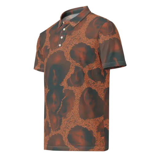 Chimeric Visage on a Men's Slim Fit Polo Shirt