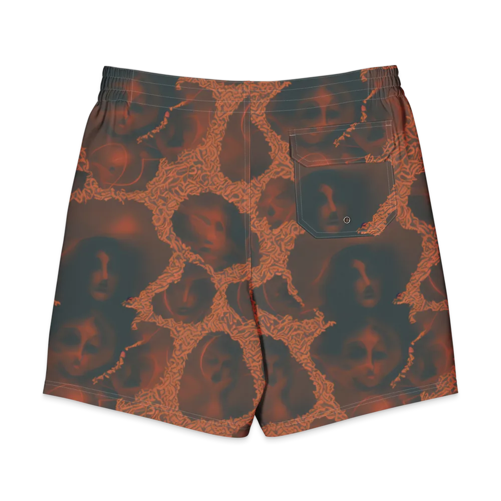 Chimeric Visage on Men's Board Shorts — Back