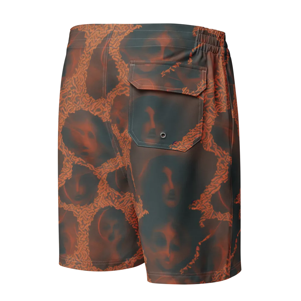 Chimeric Visage on Men's Board Shorts — Back