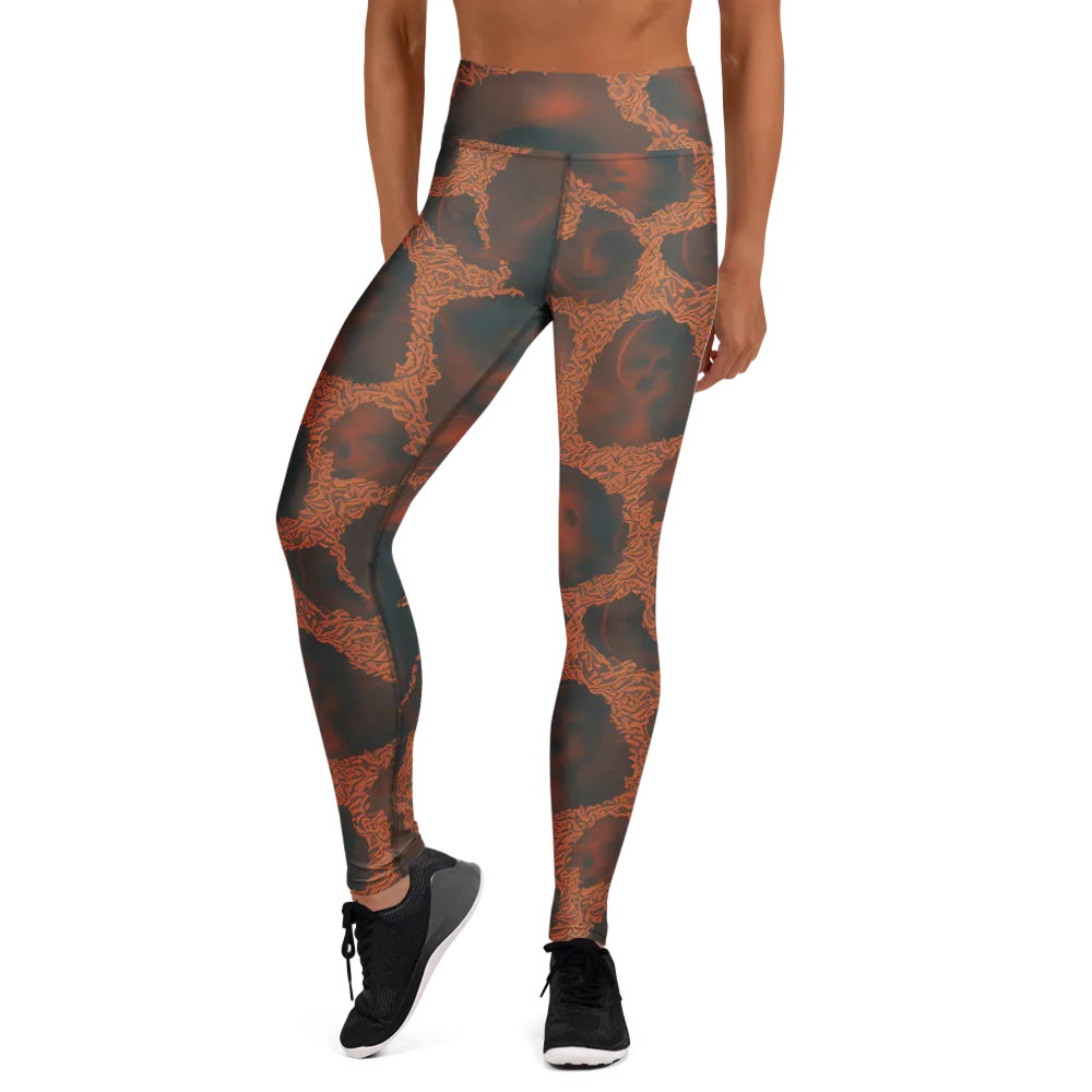 Chimeric Visage on Yoga Leggings — Front