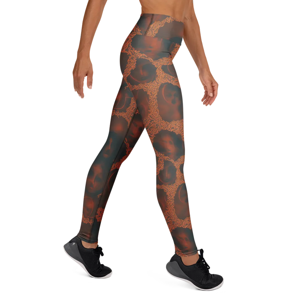 Chimeric Visage on Yoga Leggings — Right