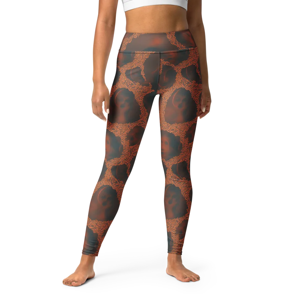 Chimeric Visage on Yoga Leggings — Front