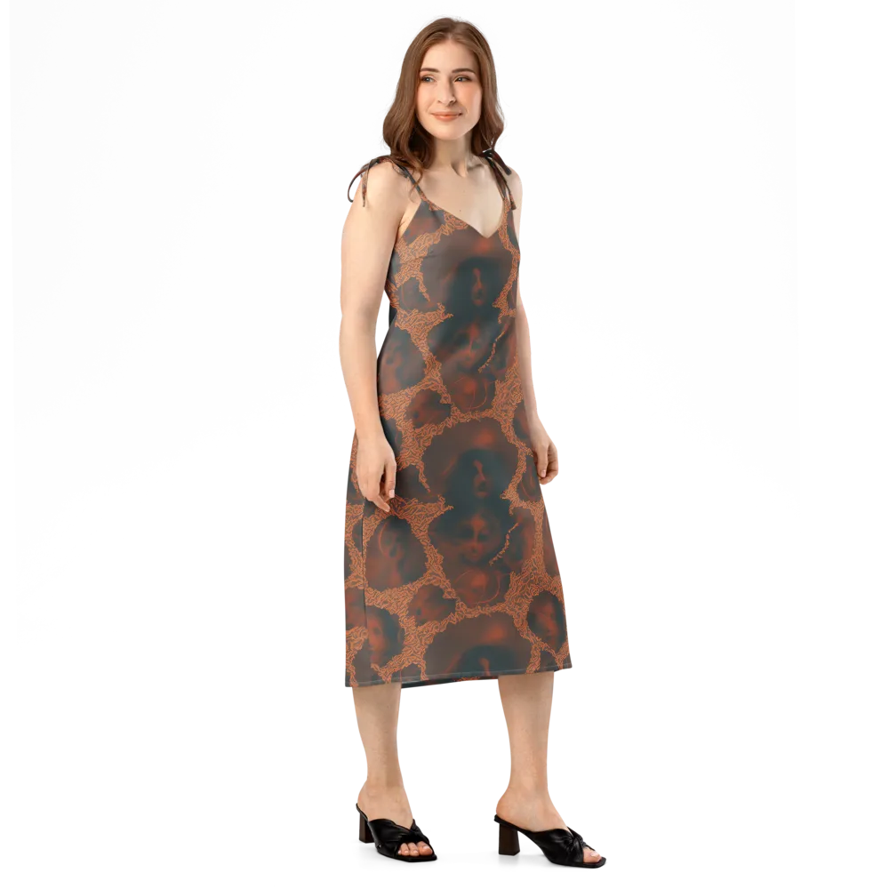 Chimeric Visage on Slip Dress — Right Front