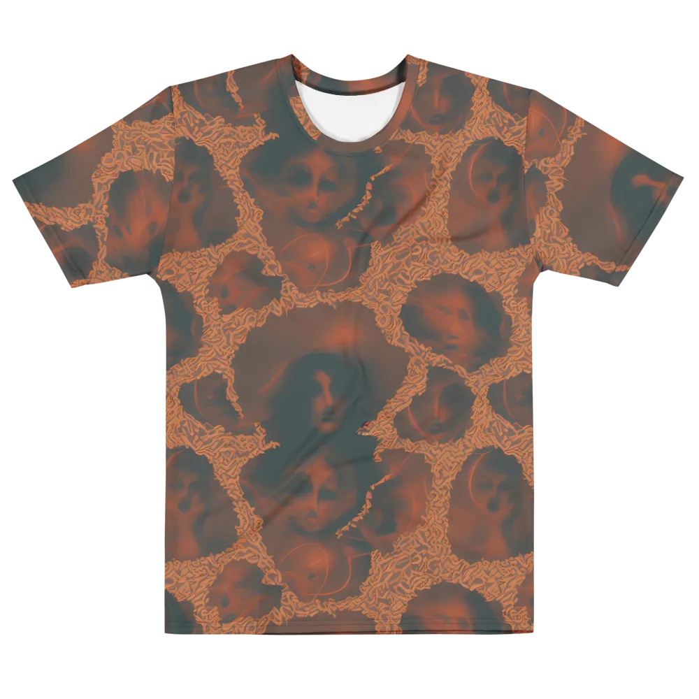 Chimeric Visage on Men's Cotton Crew Neck T-Shirt — Front