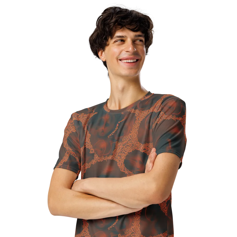 Chimeric Visage on Men's Crew Neck T-Shirt — Left Front