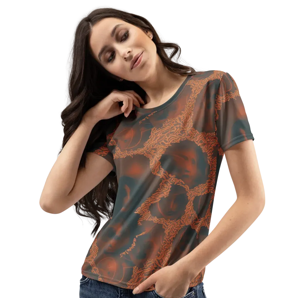 Chimeric Visage on Women's Crew Neck T-Shirt — Left Front
