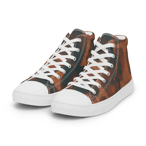 Chimeric Visage on a Women's High Top Canvas Shoes