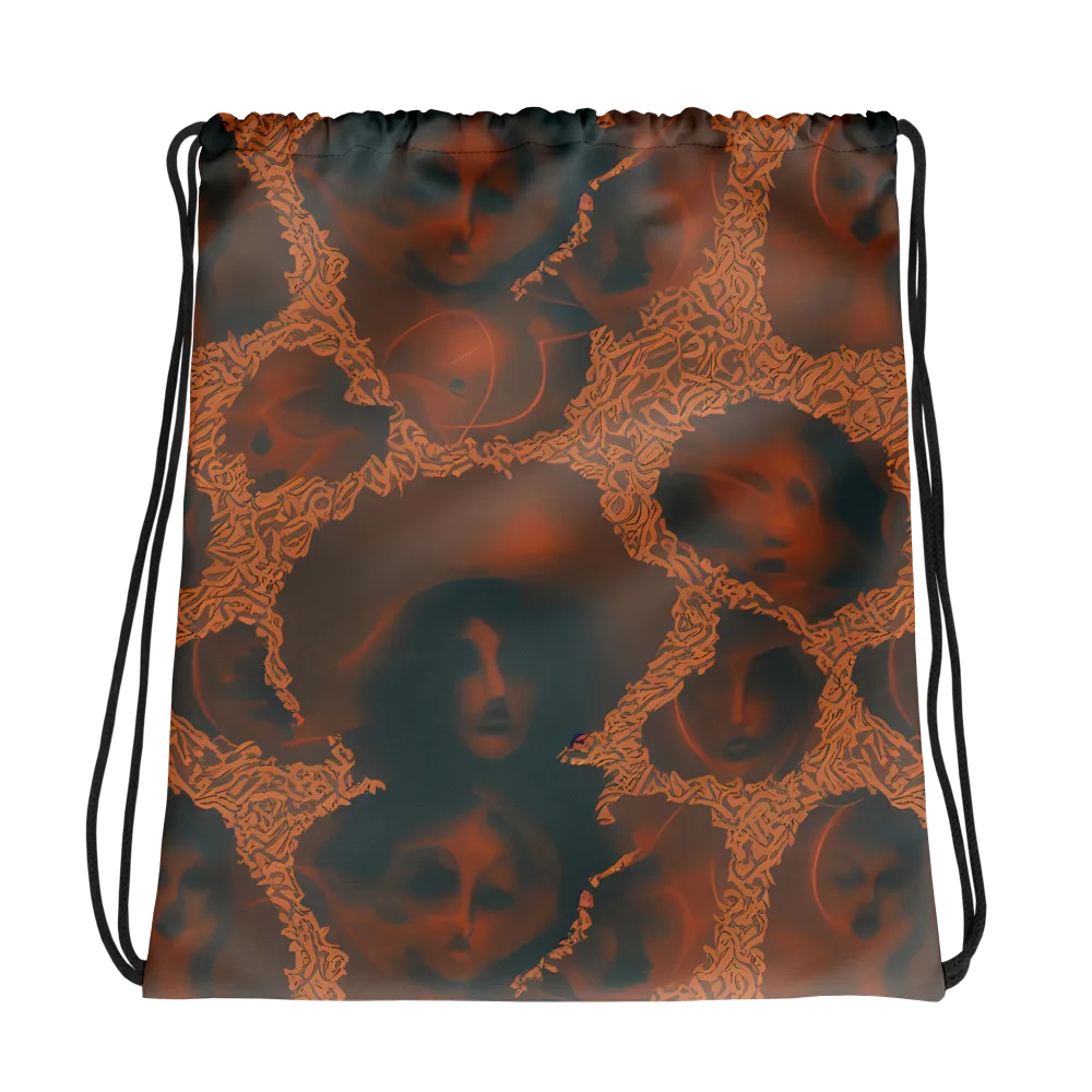 Chimeric Visage on Drawstring Bag — Photo