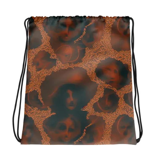 Chimeric Visage on a Drawstring Bag