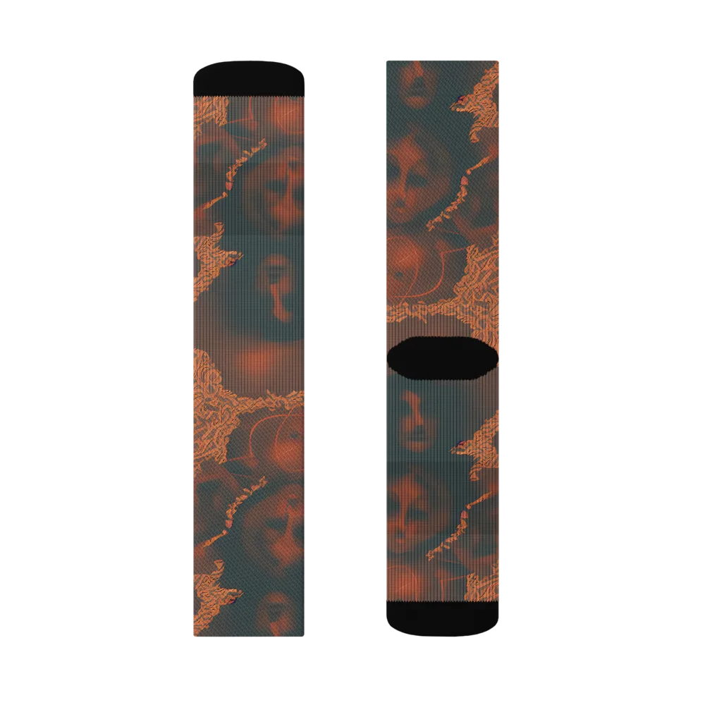 Chimeric Visage on Socks — Right Sock