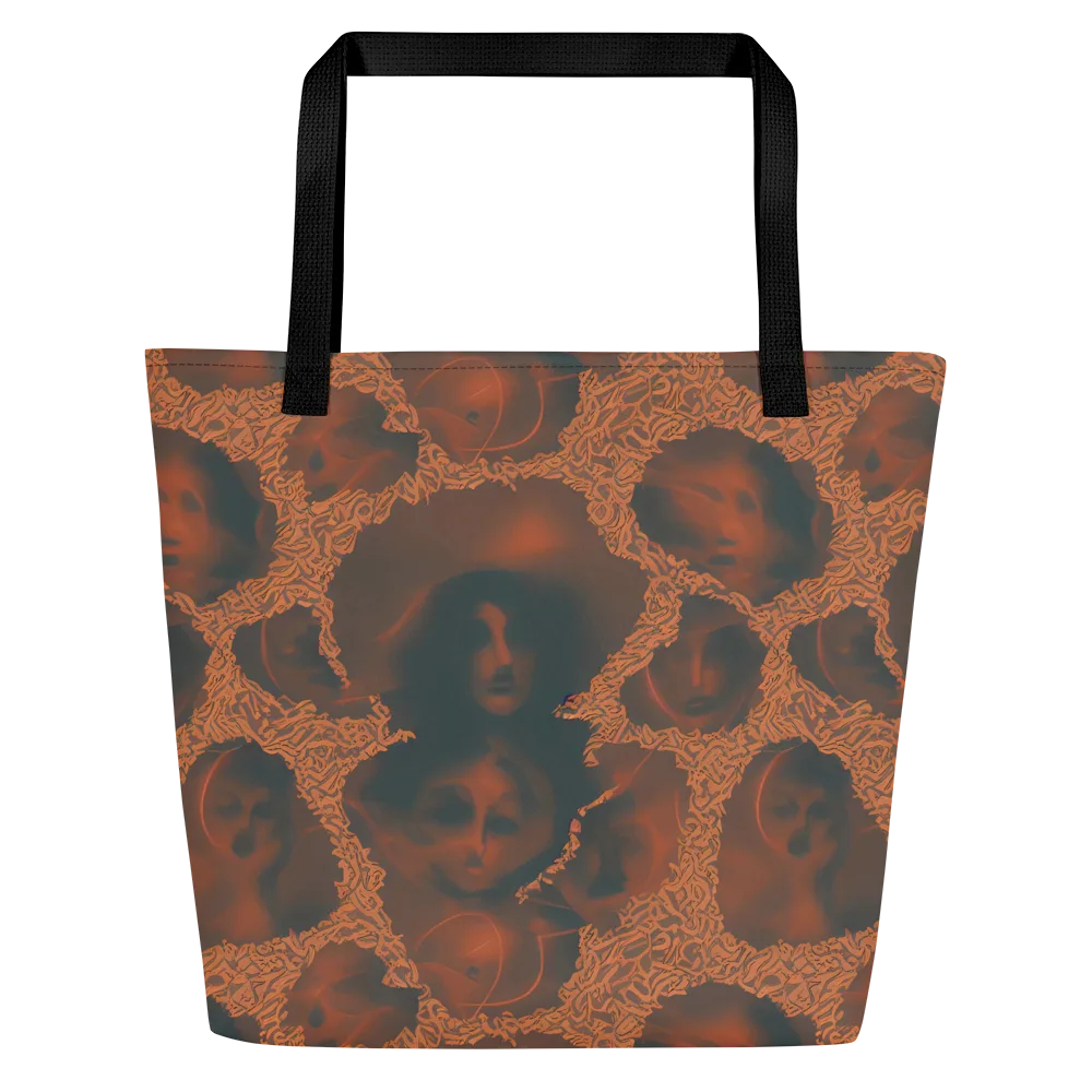 Chimeric Visage on Large Tote Bag W/ Pocket — Front