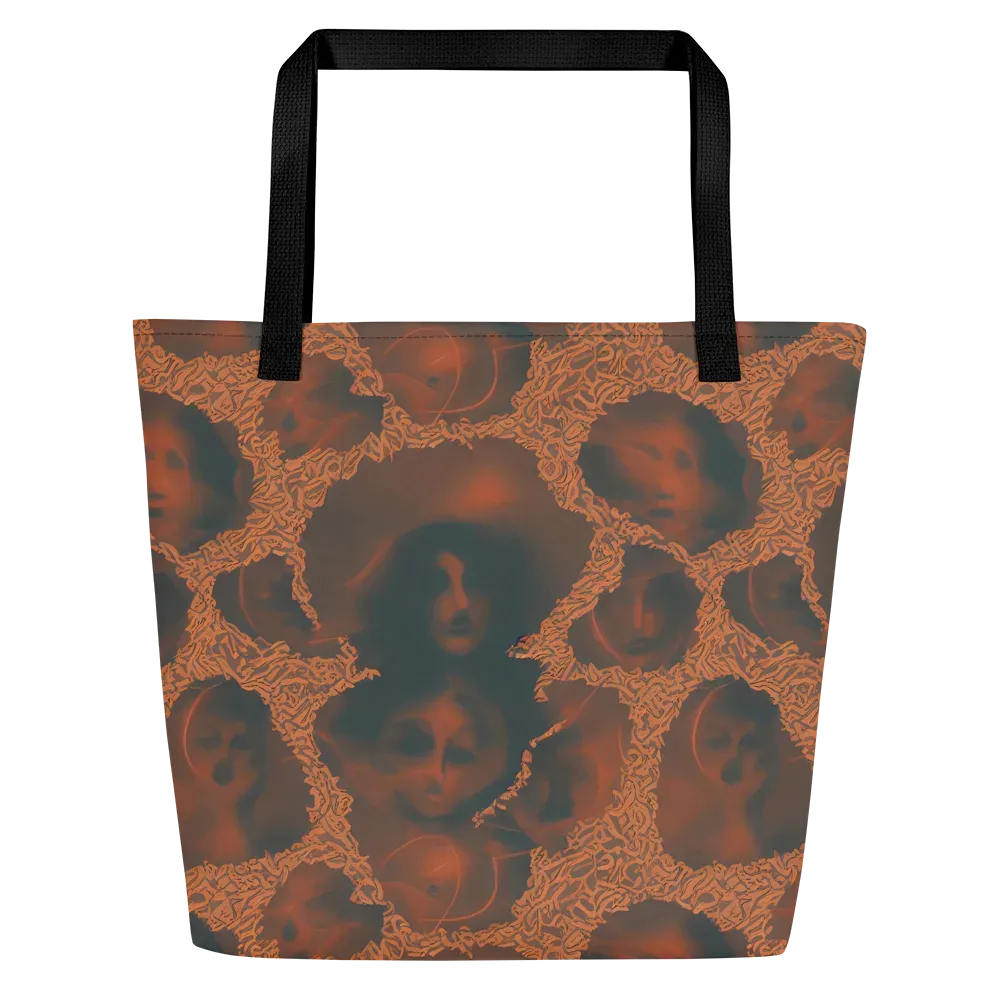 Chimeric Visage on Large Tote Bag W/ Pocket — Front