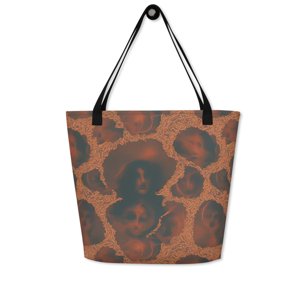 Chimeric Visage on Large Tote Bag W/ Pocket — Front