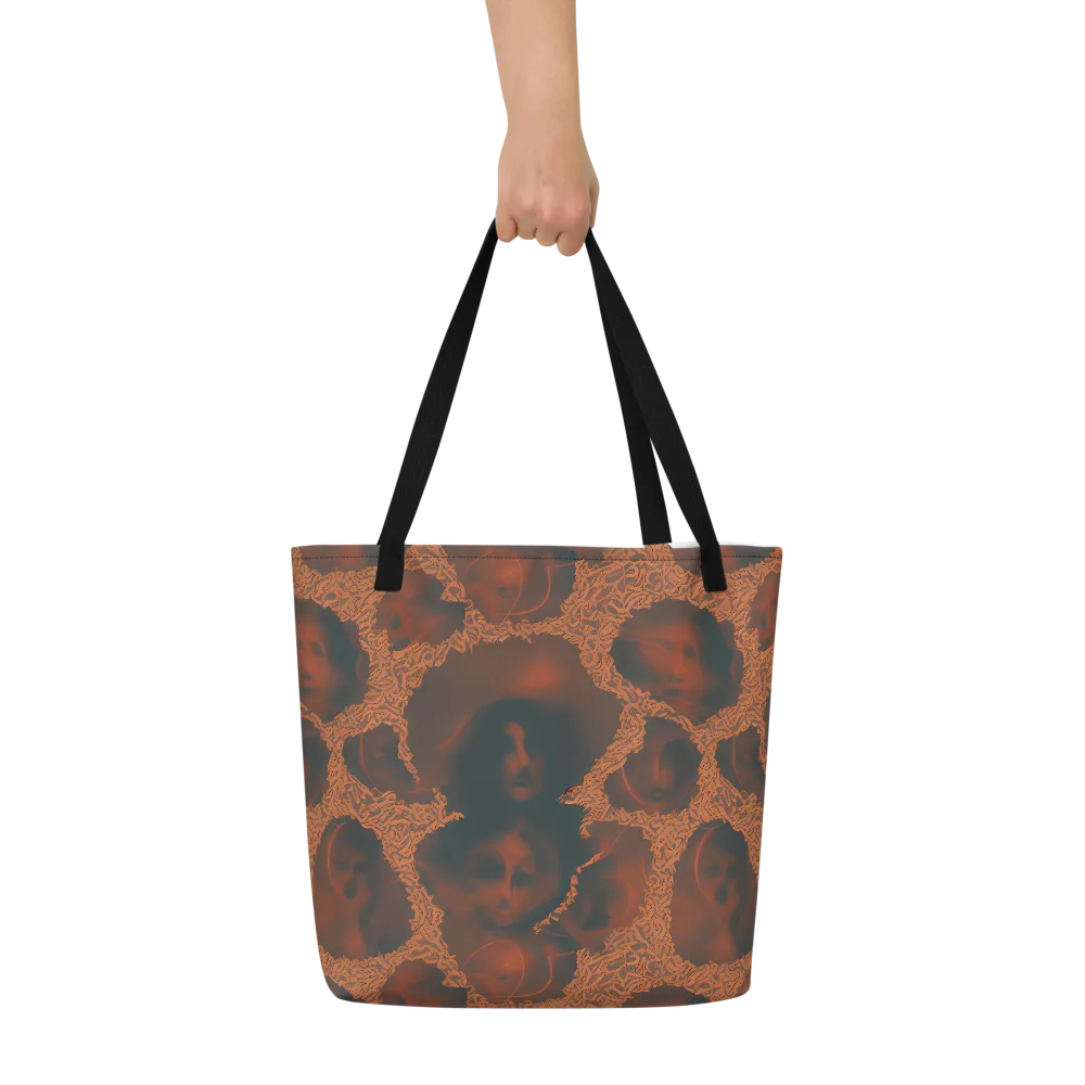Chimeric Visage on Large Tote Bag W/ Pocket — Front