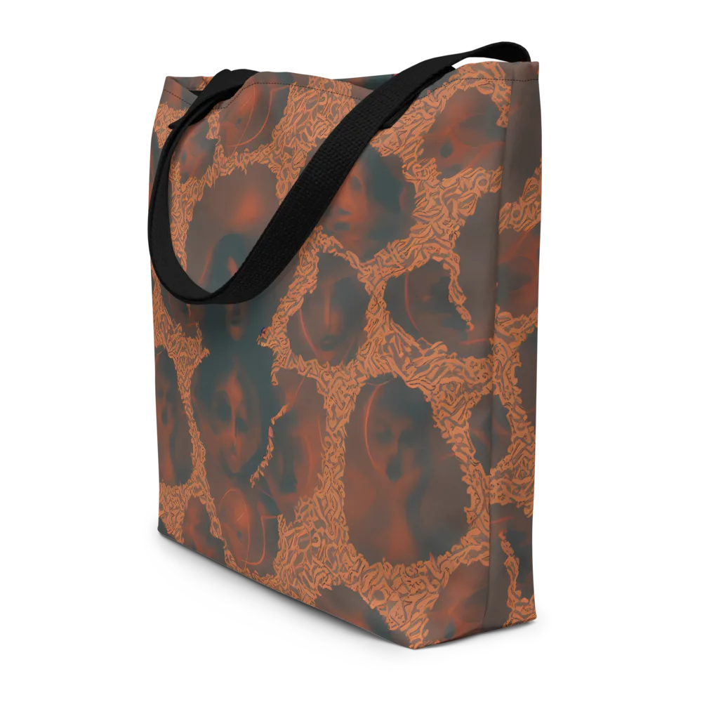 Chimeric Visage on Large Tote Bag W/ Pocket — Front