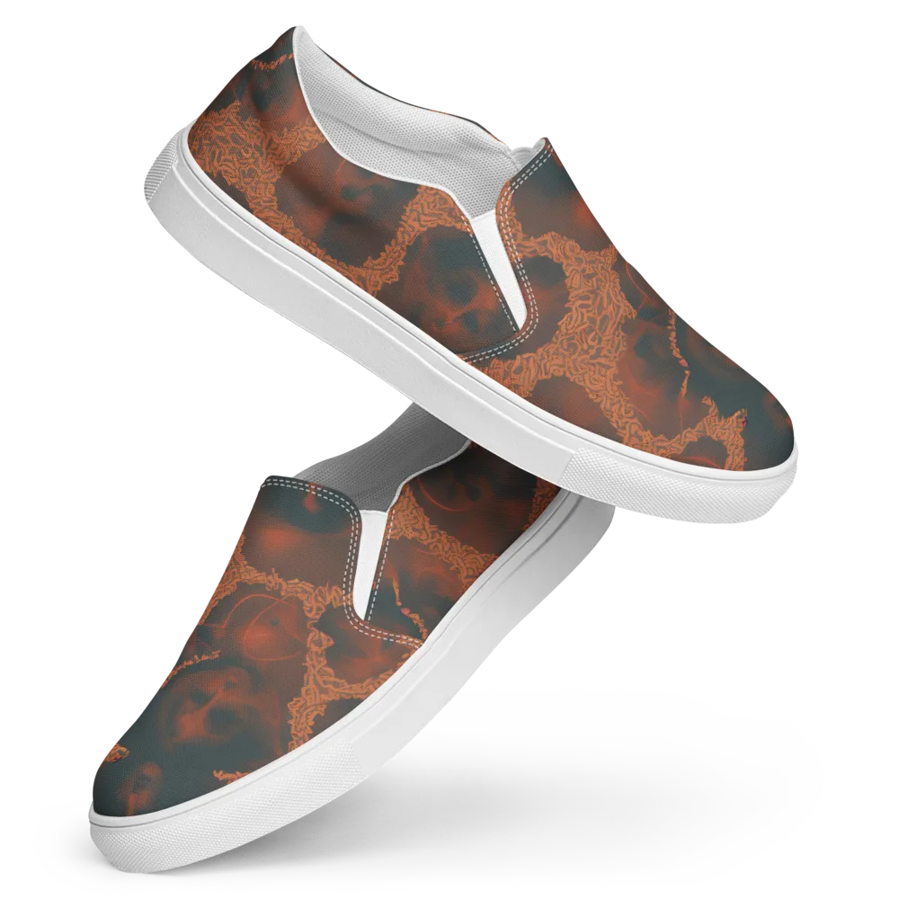 Chimeric Visage on Women's Slip-On Canvas Shoes — Front