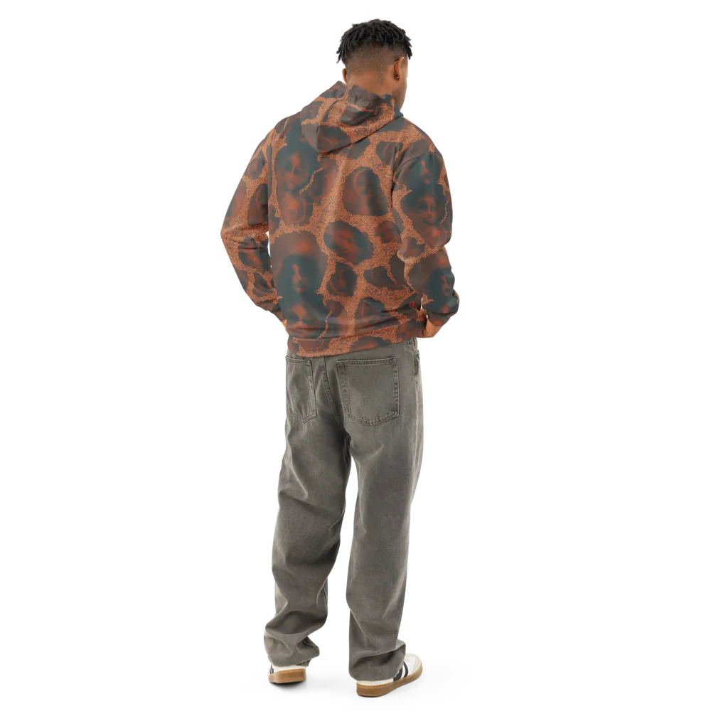 Chimeric Visage on Cotton Hoodie — Back