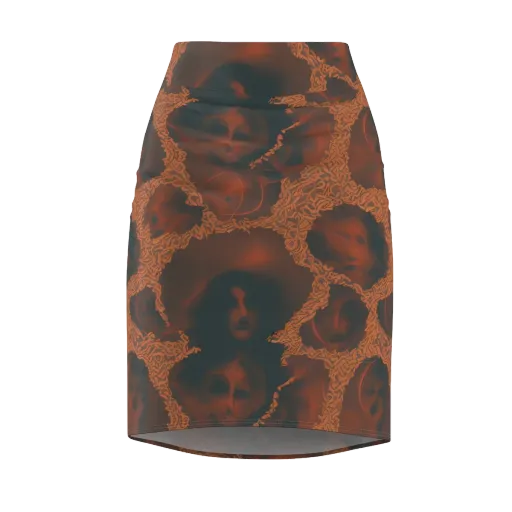 Chimeric Visage on a Pencil Skirt