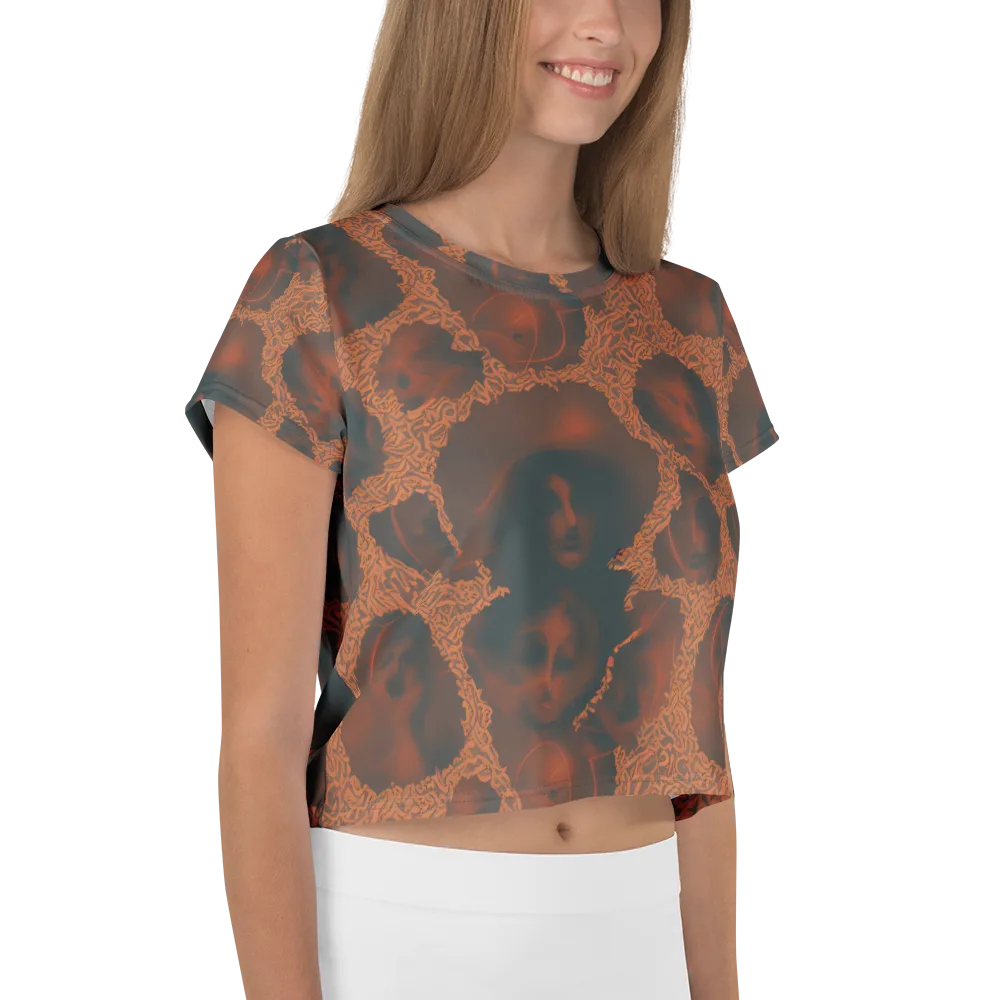 Chimeric Visage on Crop Tee — Right
