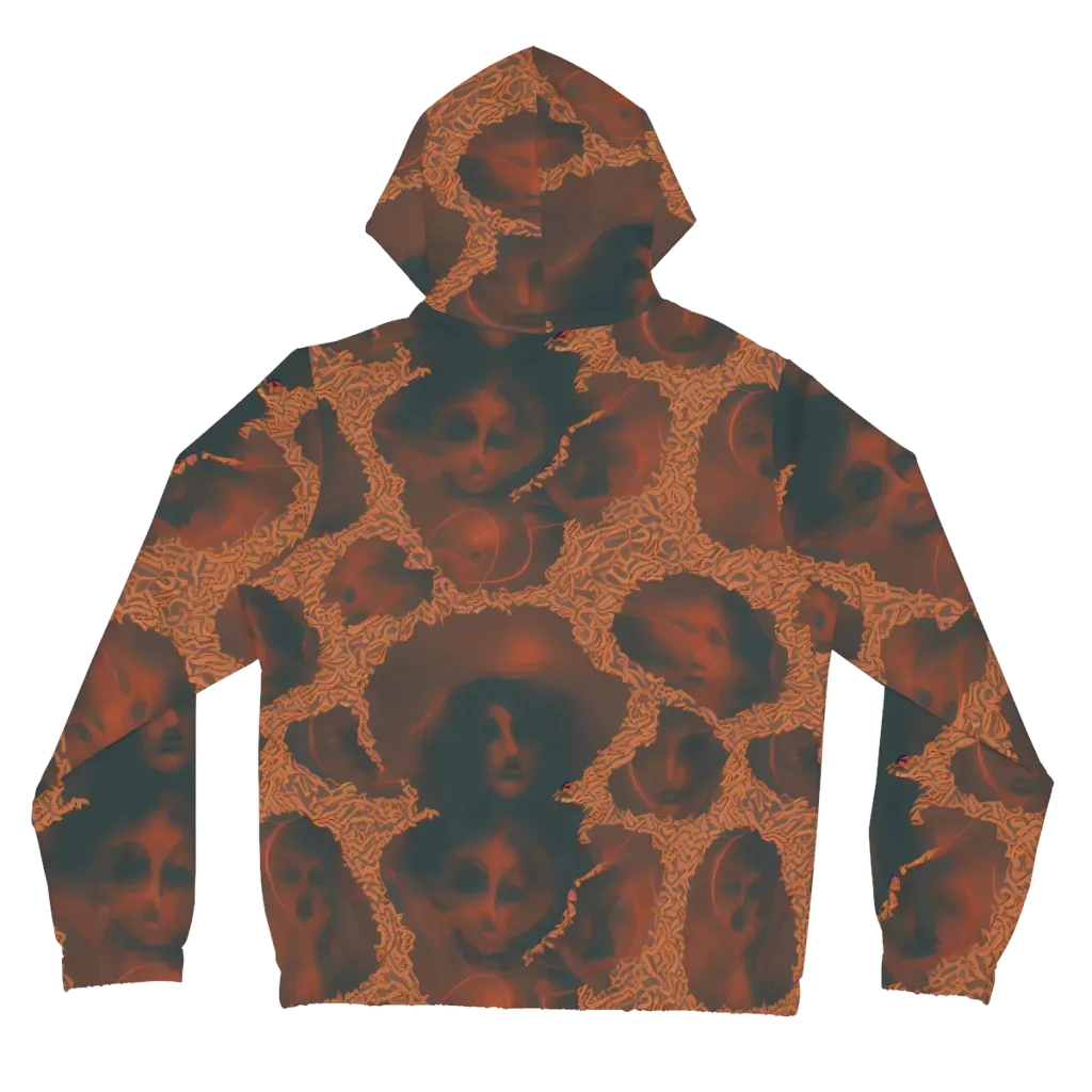 Chimeric Visage on Women's Full-Zip Hoodie — Back