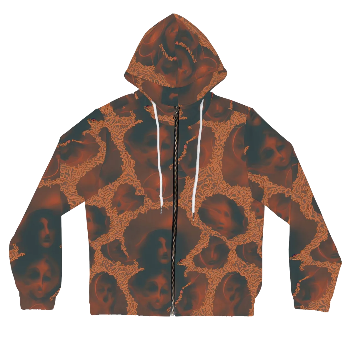 Chimeric Visage on Women's Full-Zip Hoodie — Front