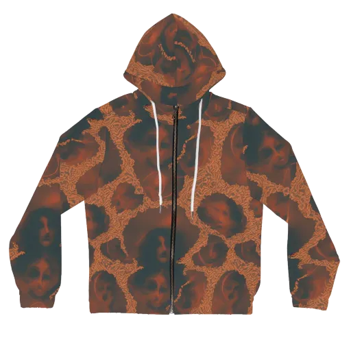 Chimeric Visage on a Women's Full-Zip Hoodie