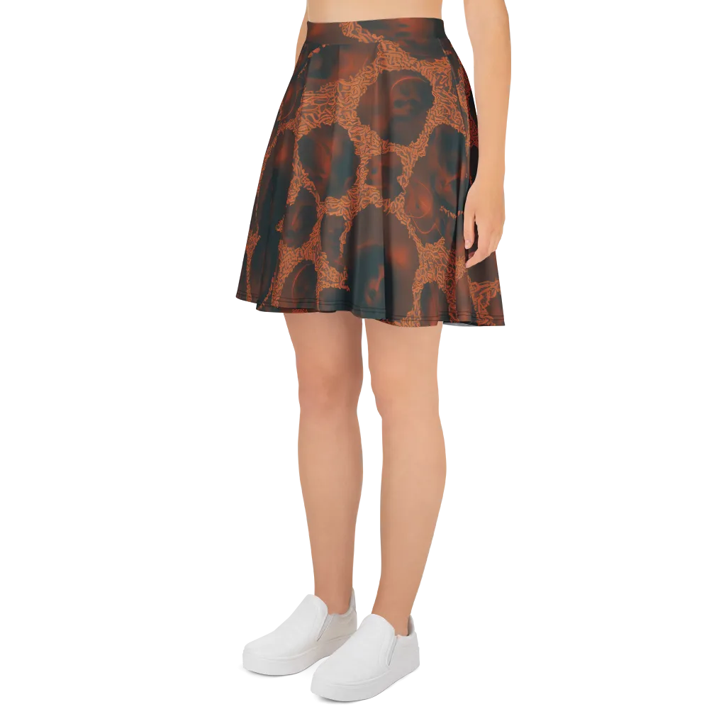 Chimeric Visage on Skater Skirt — Left