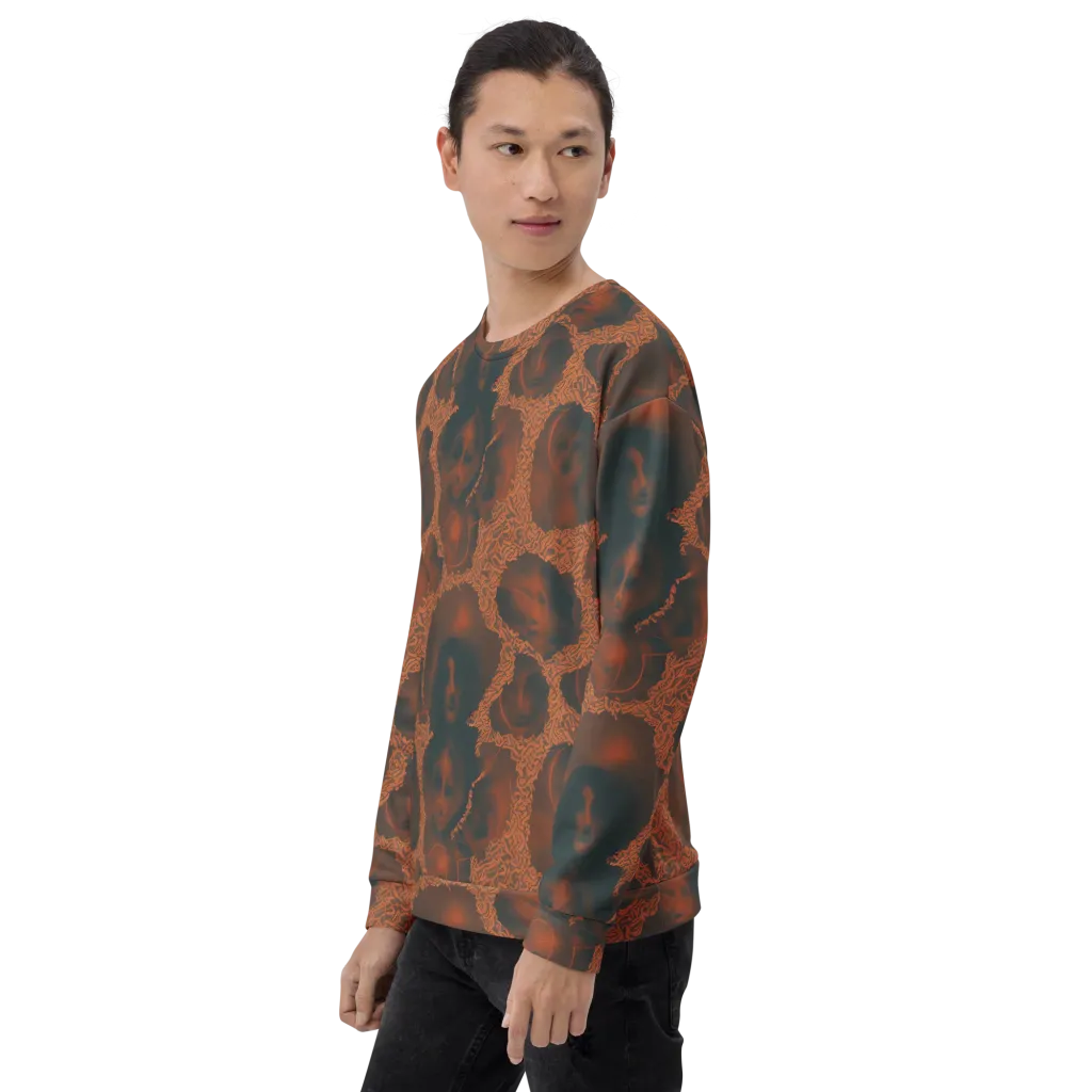 Chimeric Visage on Sweatshirt — Left Front