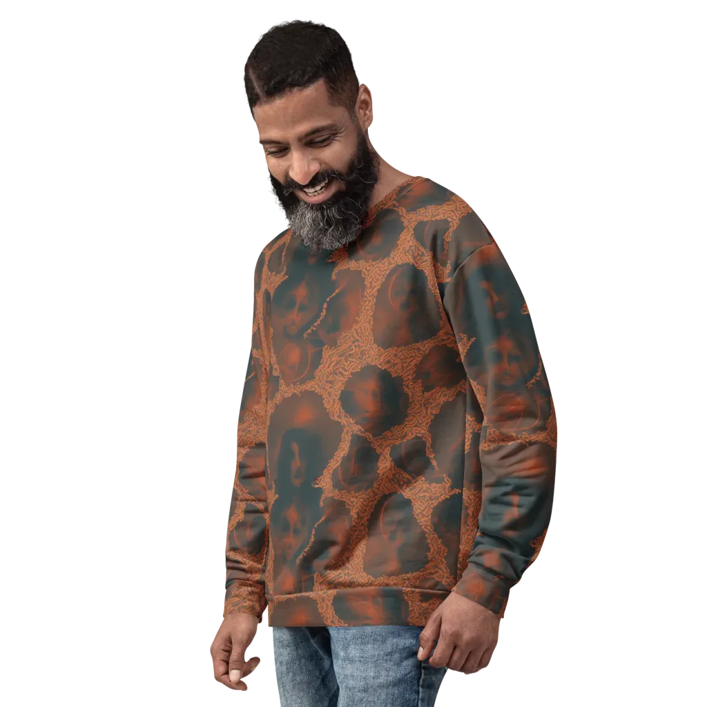 Chimeric Visage on Sweatshirt — Left Front