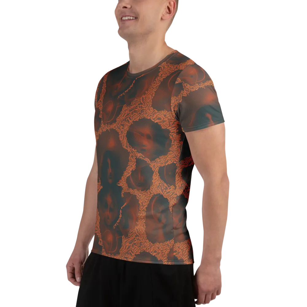 Chimeric Visage on Men's Athletic T-Shirt — Left
