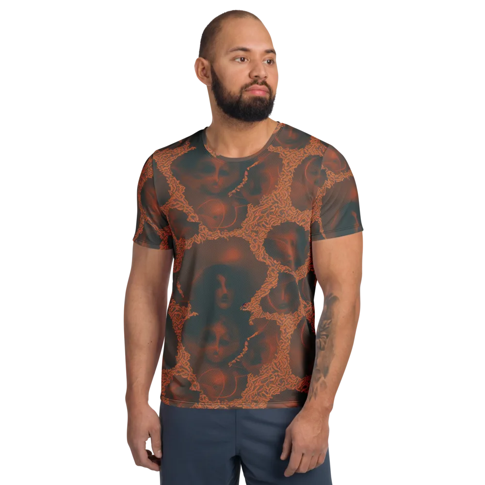 Chimeric Visage on Men's Athletic T-Shirt — Front