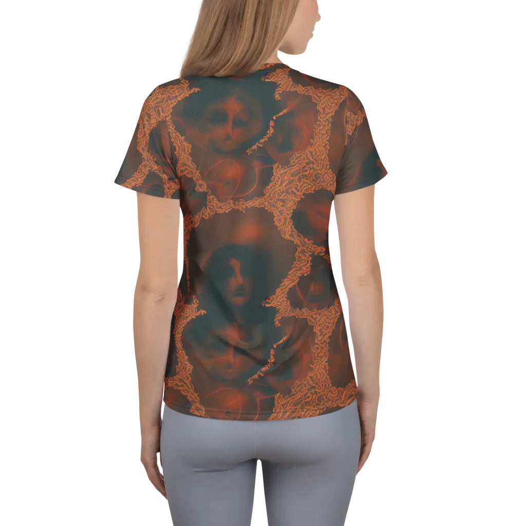Chimeric Visage on Women's Athletic T-Shirt — Back