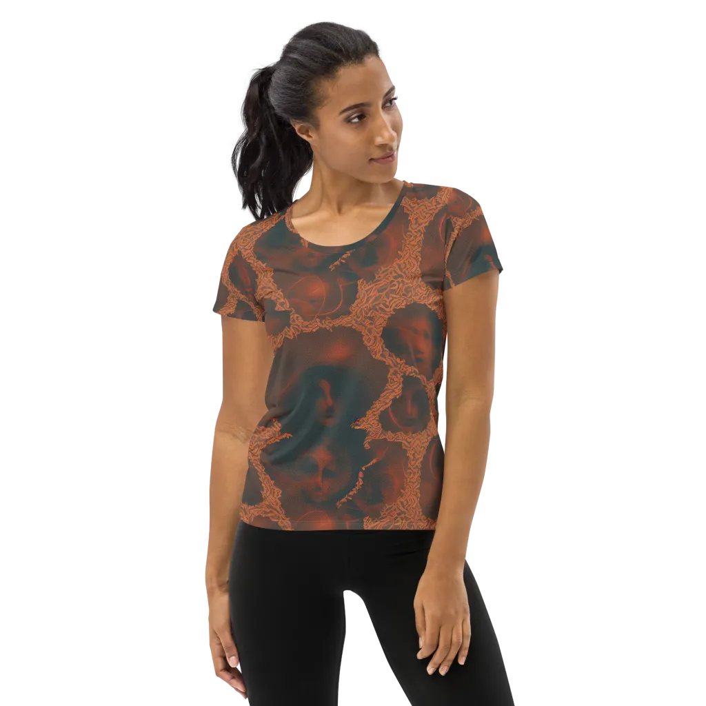 Chimeric Visage on Women's Athletic T-Shirt — Front