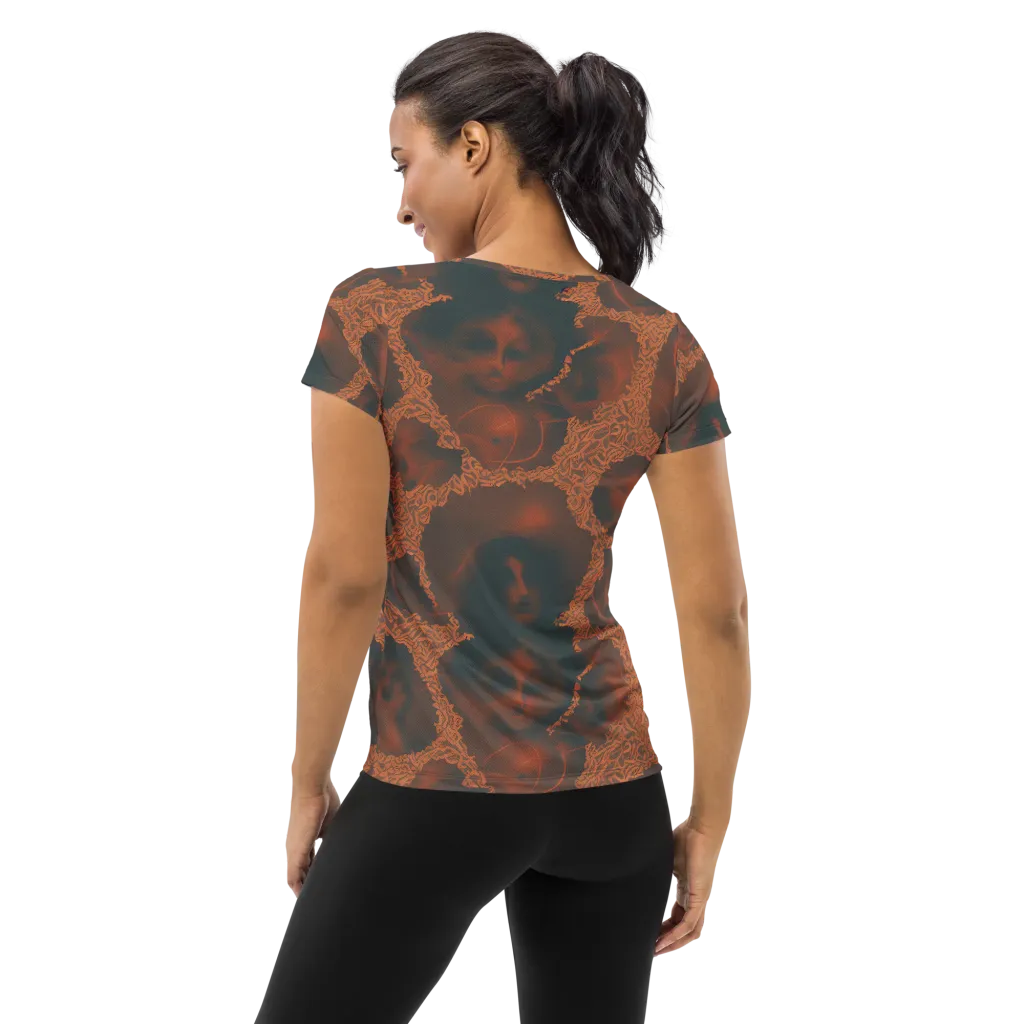 Chimeric Visage on Women's Athletic T-Shirt — Back