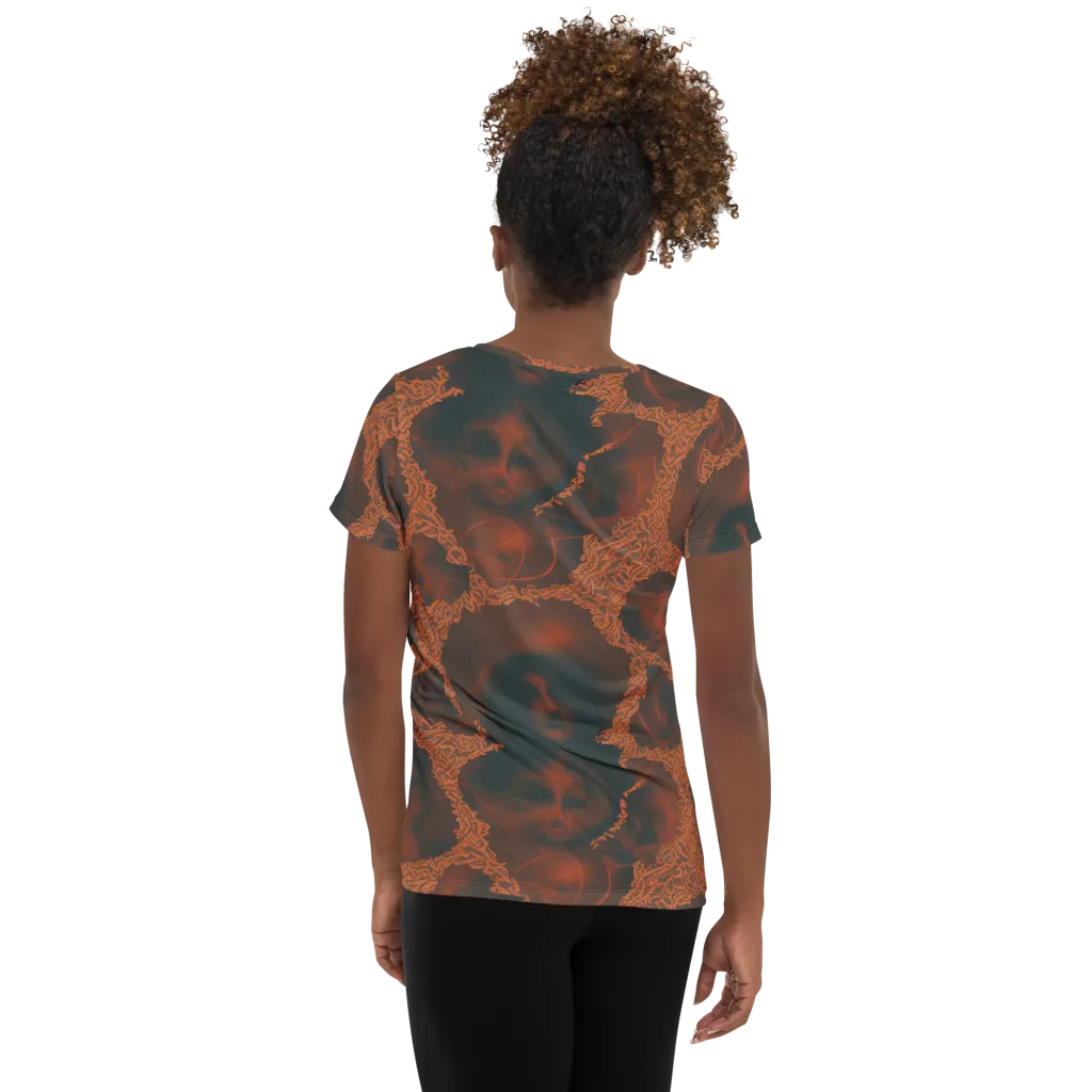 Chimeric Visage on Women's Athletic T-Shirt — Back