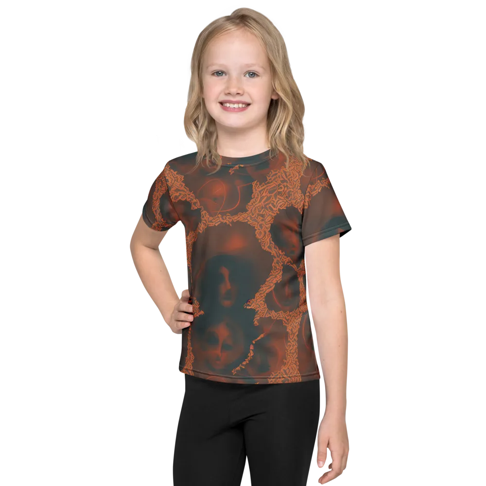 Chimeric Visage on Kids Crew Neck T-Shirt — Front