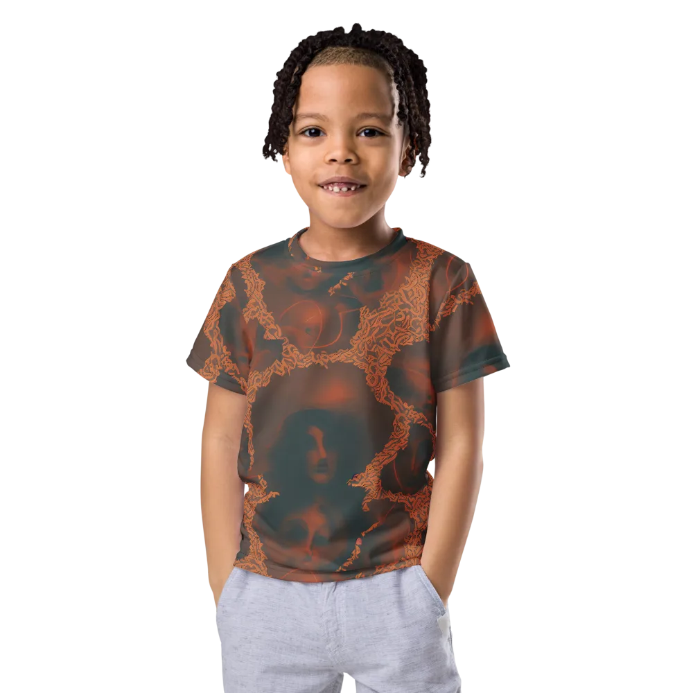 Chimeric Visage on Kids Crew Neck T-Shirt — Front