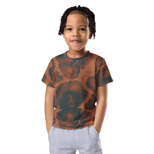 Chimeric Visage on a Kids Crew Neck T-Shirt