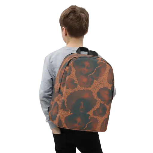 Chimeric Visage on a Minimalist Backpack