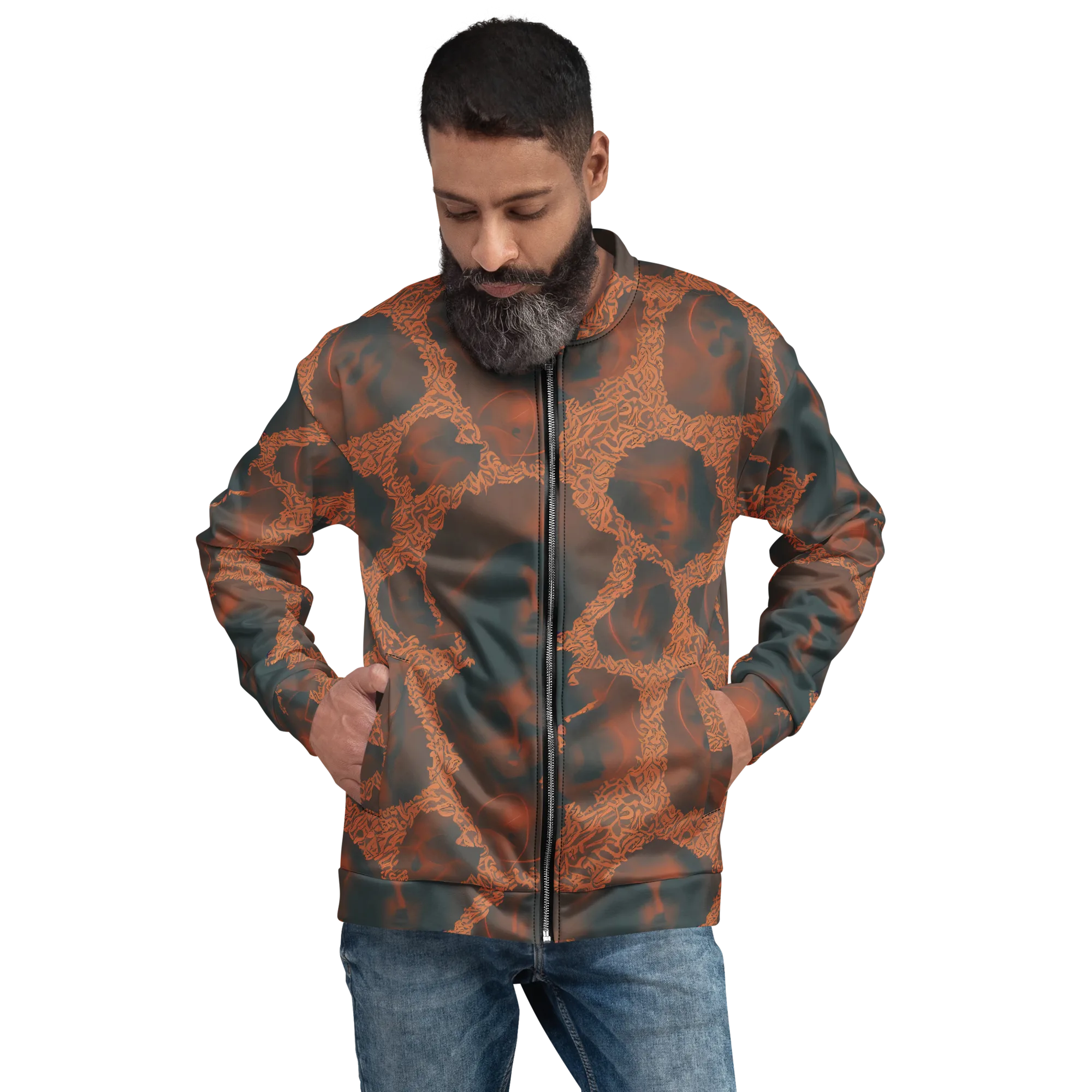 Chimeric Visage on Bomber Jacket — Front