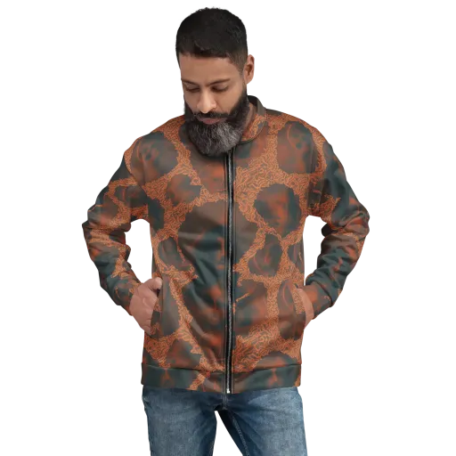 Chimeric Visage on a Bomber Jacket