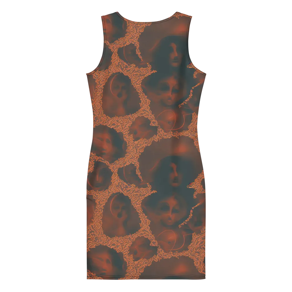 Chimeric Visage on Bodycon Dress — Back
